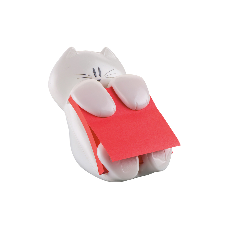 DISPENSER GATTO + RICARICA Post-itR Super Sticky Z-Notes 76x76mm ROSSO RUBINO