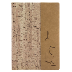 CARTA DEI VINI A4-24x34cm SUGHERO DESIGN con 1 INSERTO DOPPIO
