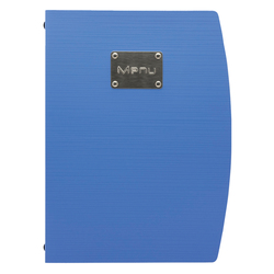 PORTA MENU' A4-24x34cm BLU RIO con 1 INSERTO DOPPIO