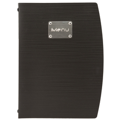PORTA MENU' A4-24x34cm NERO RIO con 1 INSERTO DOPPIO