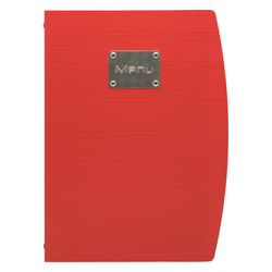 PORTA MENU' A4-24x34cm ROSSO RIO con 1 INSERTO DOPPIO