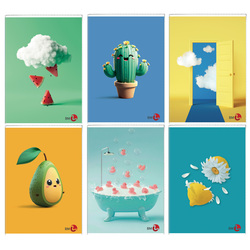 Maxiquaderno A4 40fg+2 80gr 1 rigo c/margine Vibes BM