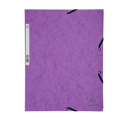 CARTELLA CON ELASTICO 24x32CM VIOLA CARTONCINO LUSTRE' 425gr