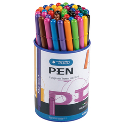 Barattolo 50 pz pennarelli Tratto Pen colori assortiti