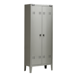 ARMADIO SPOGLIATOIO METALLO a 2 POSTI 70x35cm H180cm GRIGIO