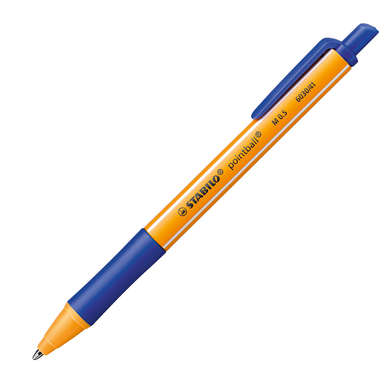 Penna a sfera a scatto POINTBALLR GREEN STABILO 0,5mm blu