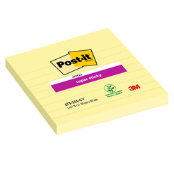 Blocco 70fg. Post-itR Super Sticky Giallo Canary 101x101mm a righe 675-SS3CY-EU