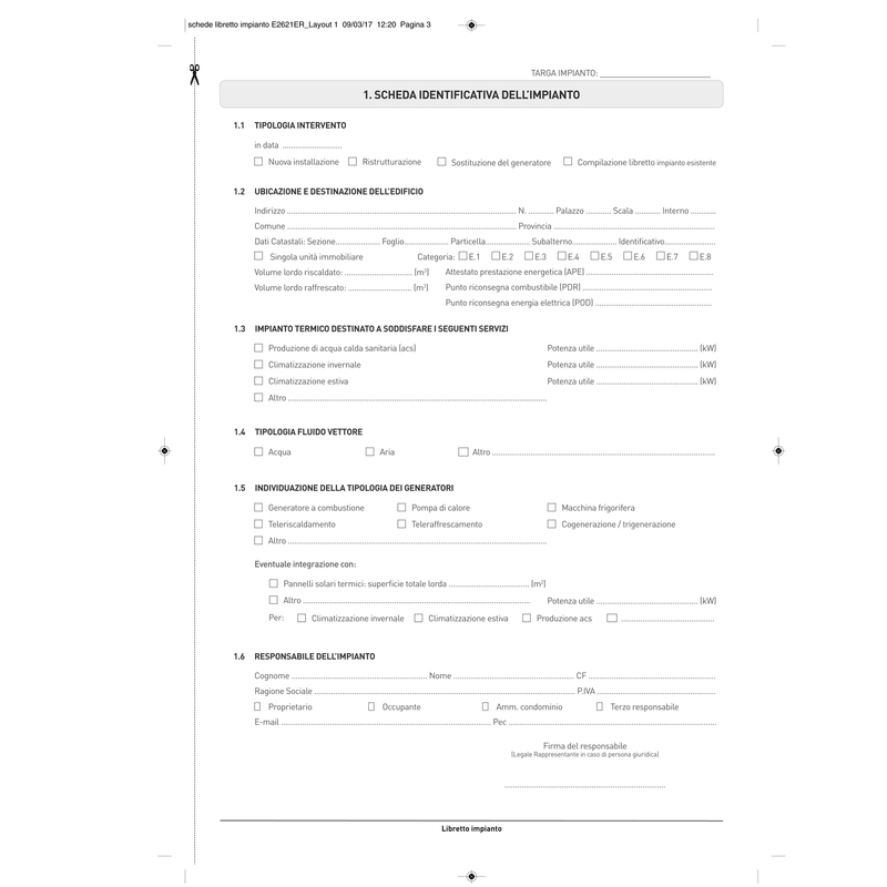 LIBRETTO IMPIANTO CLIMATIZZAZIONE EMILIA 297x210mm 48pag E2621ER EDIPRO