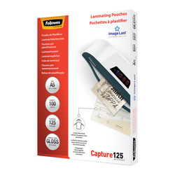 Scatola 100 pouches CAPTURE125 125mic A5 Fellowes
