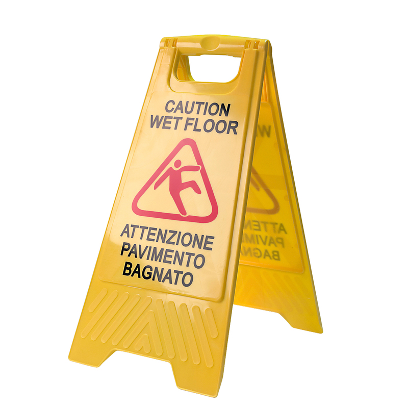 CARTELLO "Pavimento Bagnato" 30x62cm PerfettoFactory