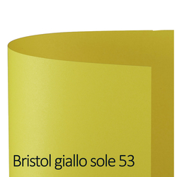 Conf.25 cartoncino Bristol Color 200gr 50x70cm giallo sole 53 Favini