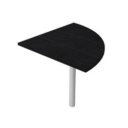 ANGOLARE 90  NERO VENATO + GAMBA SUPPORTO GRIGIO CROMATO x SCRIVANIE EASY
