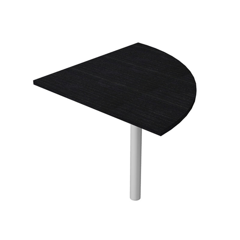 ANGOLARE 90  NERO VENATO + GAMBA SUPPORTO GRIGIO CROMATO x SCRIVANIE EASY