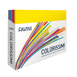 BOX DISPLAY 240 FOGLI CARTONCINO BRISTOL 50x70cm 200gr COLORI ASSORTITI FAVINI