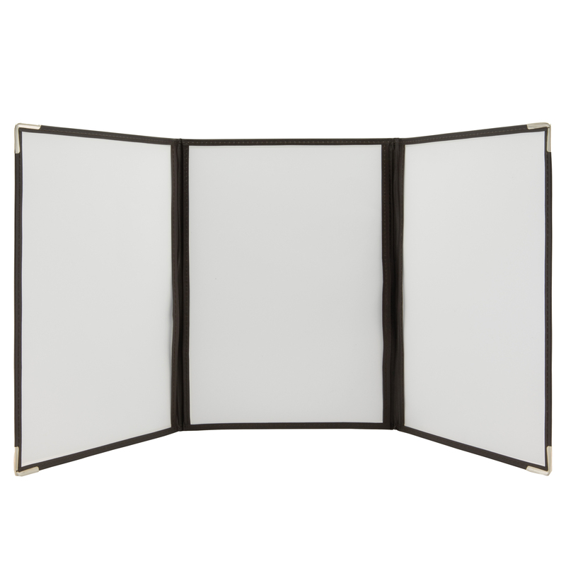 Set 3 Porta Menu' Crystal BR3 TRIPLO (per 6 FOGLI A4)