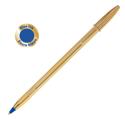 Scatola 20 penna sfera CRISTALR SHINE GOLD medio 1,0mm blu BICR