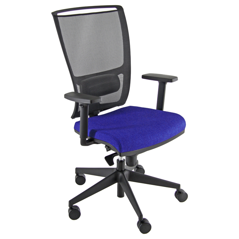 Poltrona semidirezionale Zoe ZOEA blu/nero con braccioli regolabili(delist)
