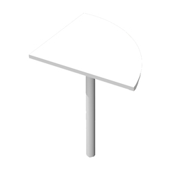 ANGOLARE 90  BIANCO + GAMBA SUPPORTO x SCRIVANIE AgorA' Basic