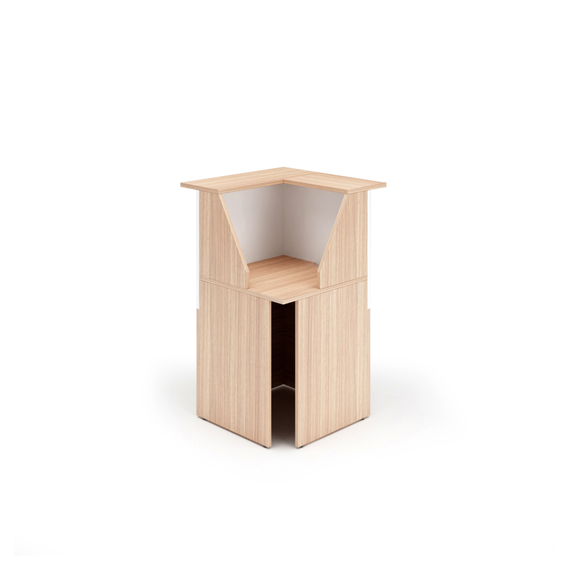 MODULO RECEPTION 90  76x76x117cm CILIEGIO AR. /BIANCO - PRESTIGE