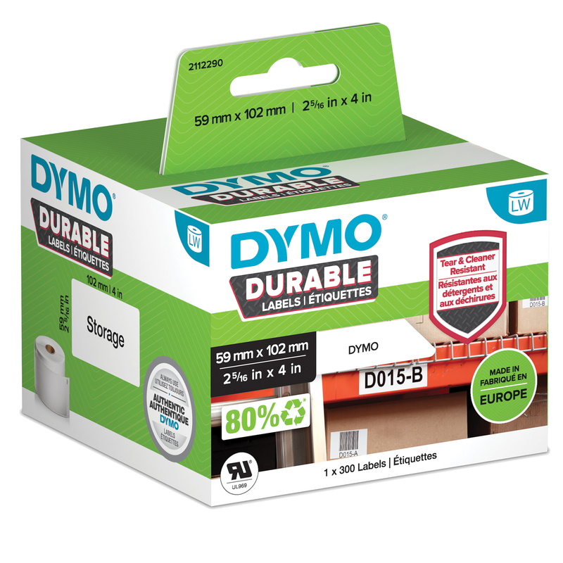 ETICHETTE DURABLE INDUSTRIAL DIM. 59X102MM 300X1 RT MULTIUSO