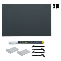 Set 10 TAG nere 15x21cm (A5) Securit