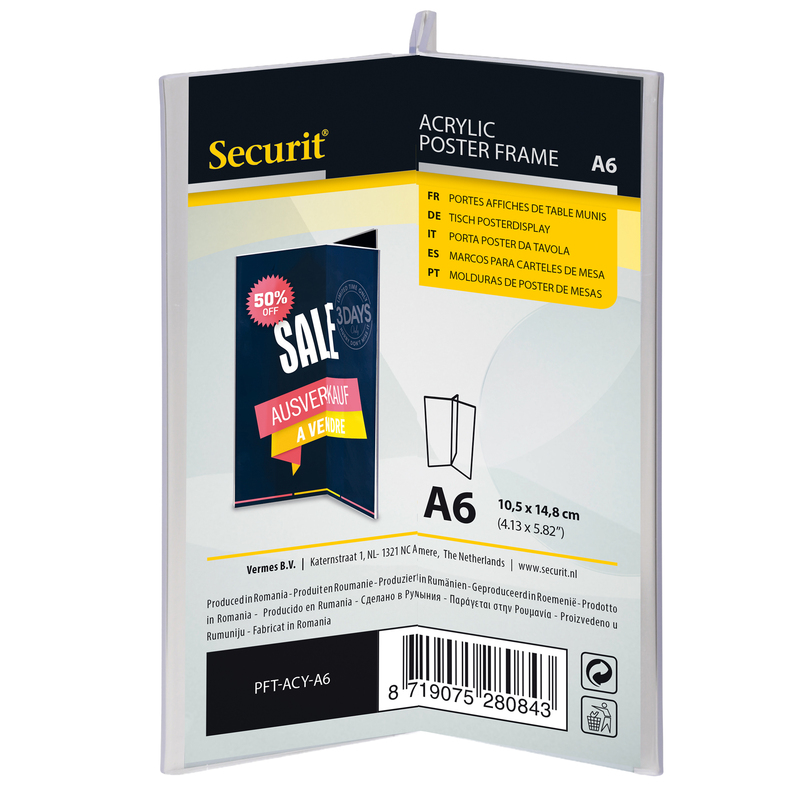DISPLAY PORTAMENU' a Y 10,5x14,8cm (A6) Securit
