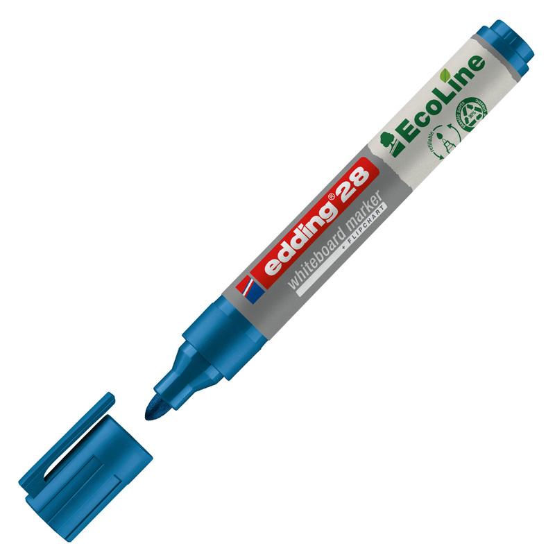 MARCATORE BLU PER LAVAGNE BIANCHE EDDING 28 ECOLINE TRATTO 1,5 - 3,00mm