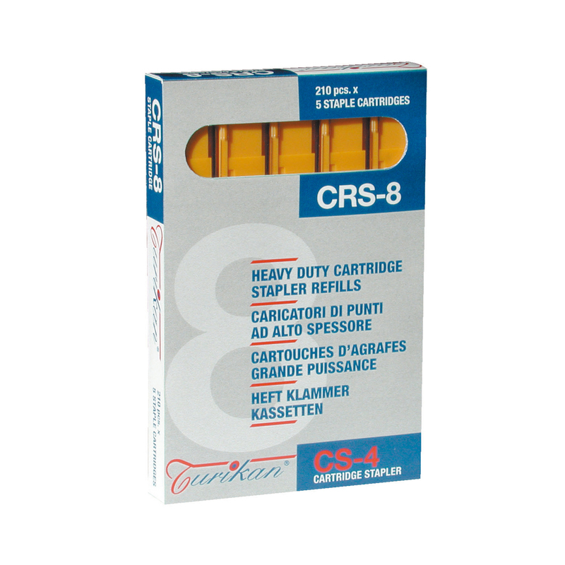 5 caricatori da 210 punti CRS-8 mm giallo (fino a 40 fogli) Turikan