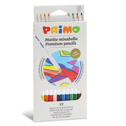 Astuccio 12 matite colorate diam. 3,8mm Minabella PRIMO