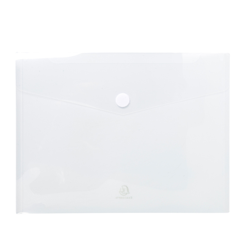 Busta a tasca con velcro in pp trasparente f.to 24x32cm per A4 Exacompta