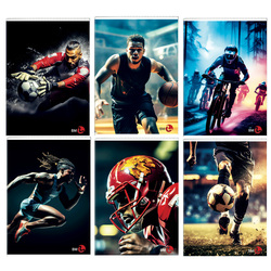 Maxiquaderno A4 40fg+2 80gr 4mm Sport BM