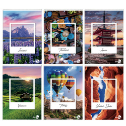 Maxiquaderno A4 40fg+2 80gr 4mm Paesaggi BM