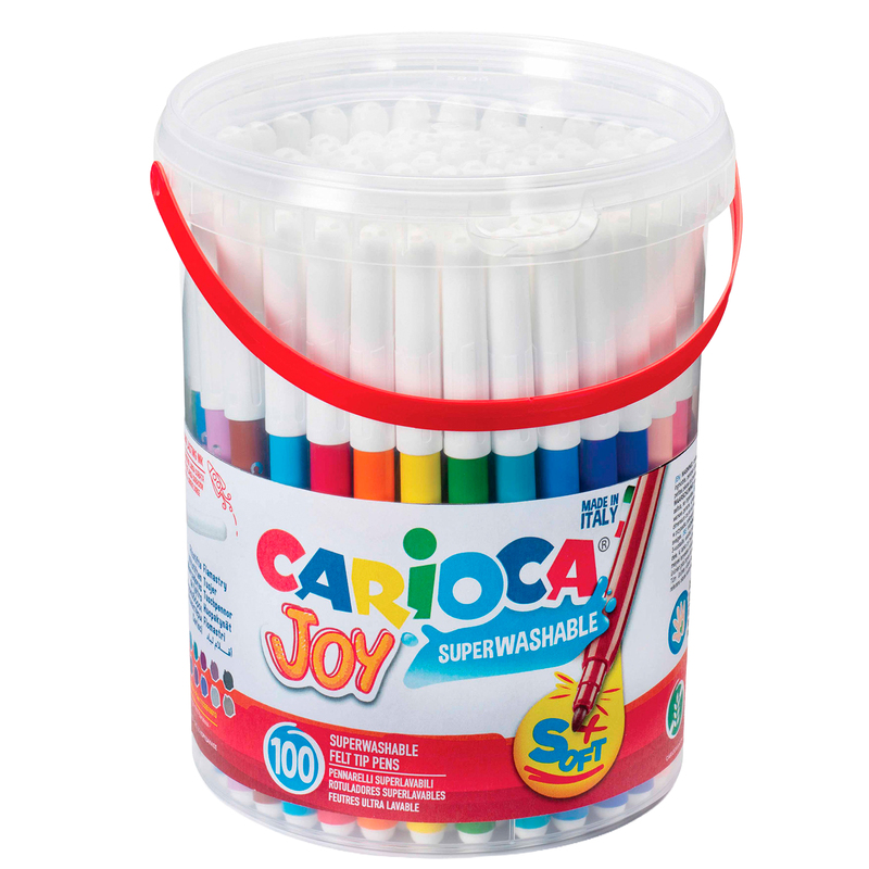 Barattolo 100 pennarelli fine Joy colori assortiti Carioca