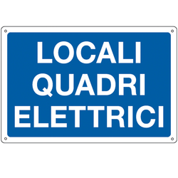 CARTELLO ALLUMINIO 30x20cm 'Locale quadri elettrici'