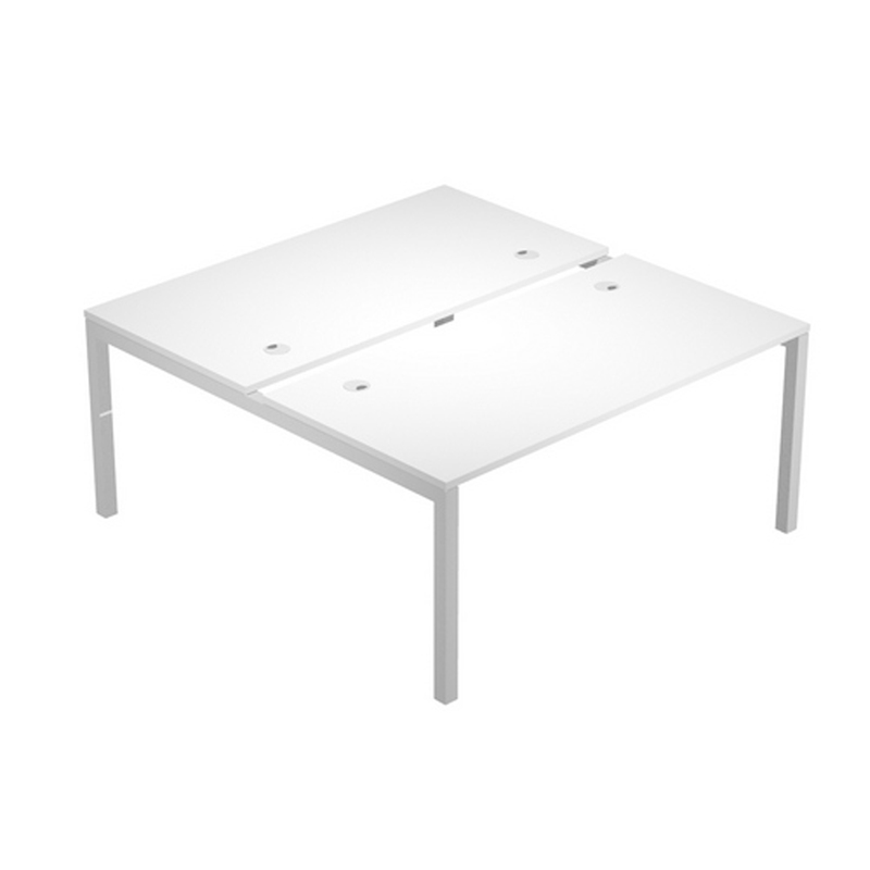 SCRIVANIA a 2 POSTAZIONI CONTRAP.160X166cm BIANCO - AGORA'
