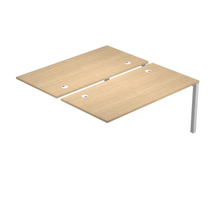 Postazione doppia aggiuntiva per scrivanie 180X166cm Rovere - AgorA'