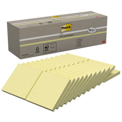 VALUE PACK 24 BLOCCO 100fg Post-itR CARTA RICICLATA GIALLO 76X76MM 654-RYP24