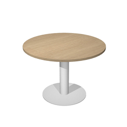 Tavolo riunione tondo D100cm gamba metallo Rovere - AgorA' Direction