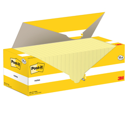 Cf. 18+6pz blocco 100fg.Post-itR Notes 76x76mm 654-CY-VP24 giallo Canary