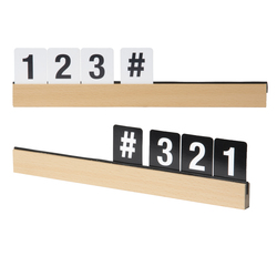 Kit Mensola portamessaggi Teak + 169 tessere Letter Board Securit