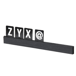 Kit Mensola portamessaggi Nero + 169 tessere Letter Board Securit