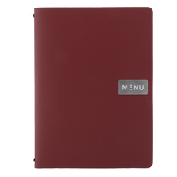 PORTA MENU' A4-24x33cm BORDEAUX Royal con 1 INSERTO DOPPIO