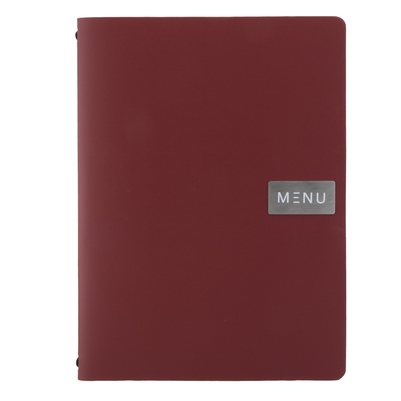 PORTA MENU' A4-24x33cm BORDEAUX Royal con 1 INSERTO DOPPIO