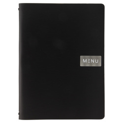 PORTA MENU' A4-24x33cm NERO Royal con 1 INSERTO DOPPIO