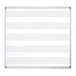 Lavagna magnetica con pentagramma 120x120cm Maya Musica Bi-Office