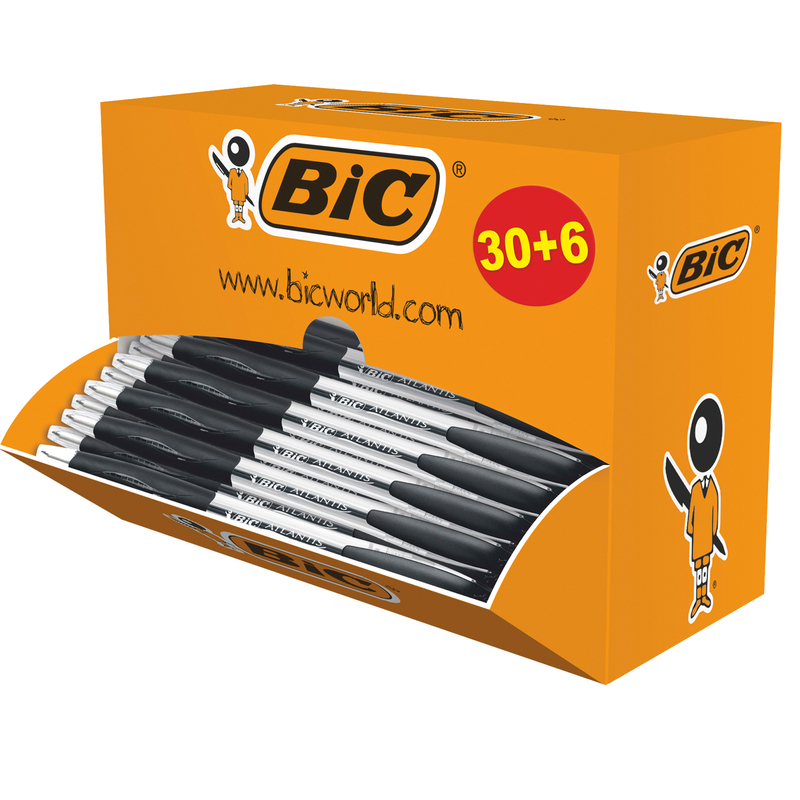 Value pack 30+6 penne sfera scatto Atlantis nero 1.0mm Bic