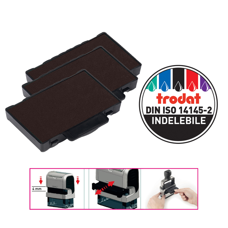 Blister da 3 tamponi 6/53 nero Trodat