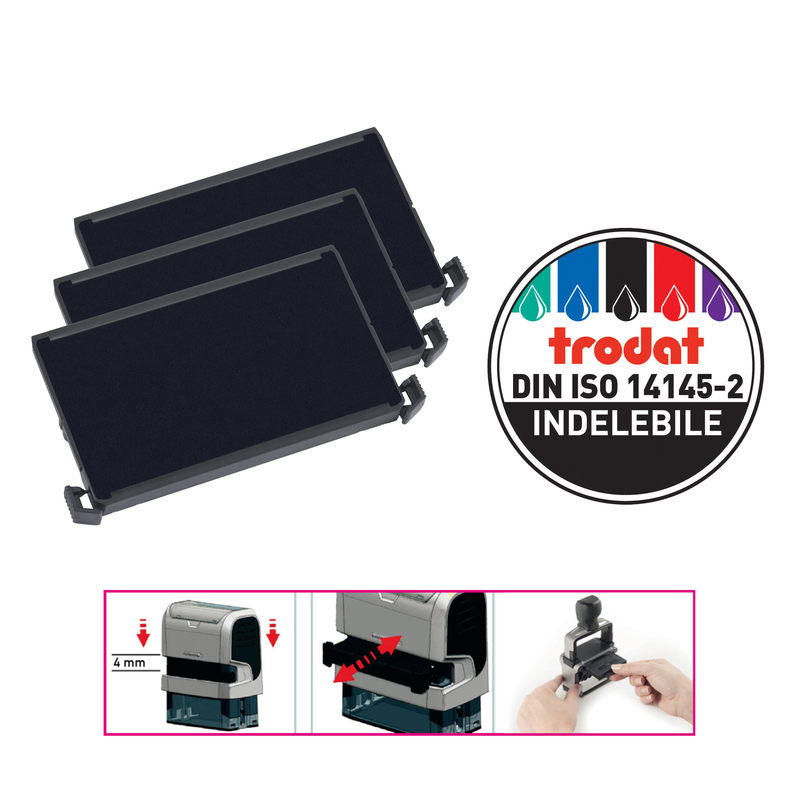 Blister da 3 tamponi 6/4926 nero Trodat