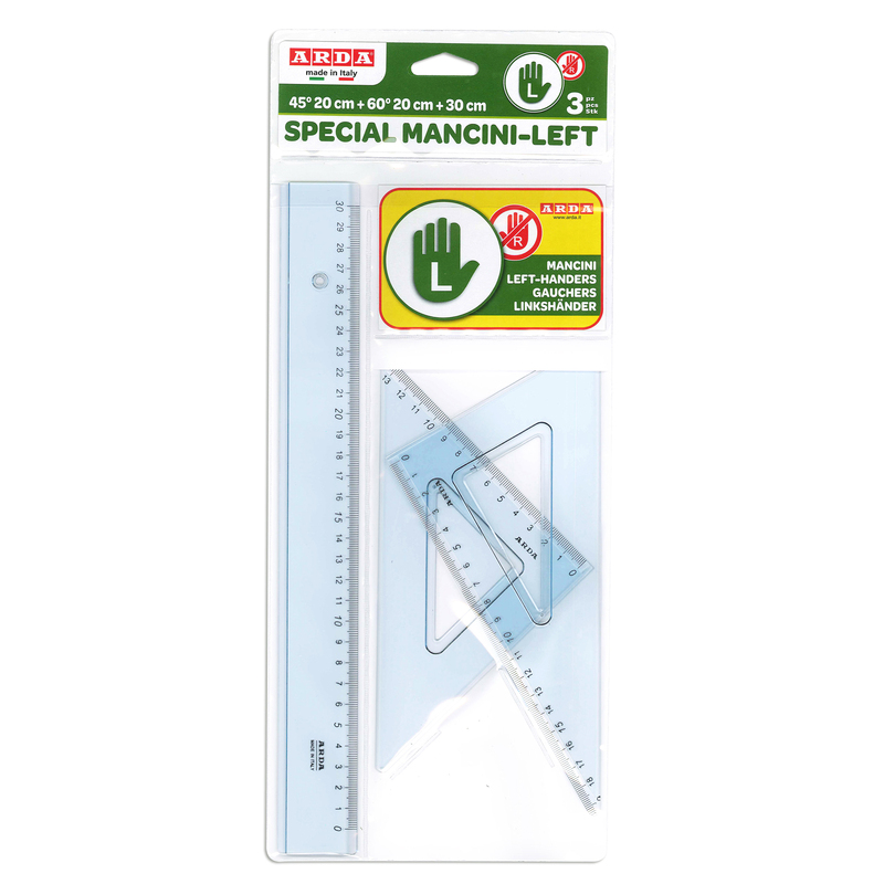 SET DISEGNO PER MANCINI RIGA 30CM E SQUADRE DA 45  E 60  ARDA