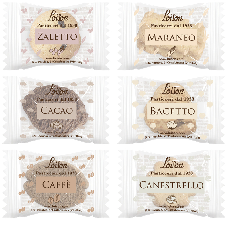 Scatola 200 biscotti al burro assortiti Loison